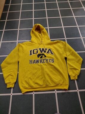 Jerzees Yellow Pullover Hoodie with Branded Tag